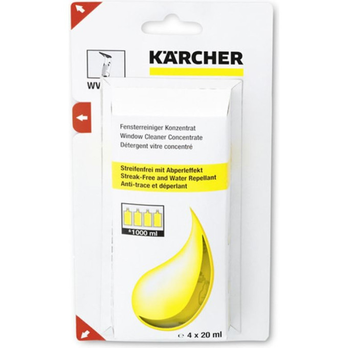 Концентрат моющего средства KARCHER для чистки стекол 4х20мл 6,295-302